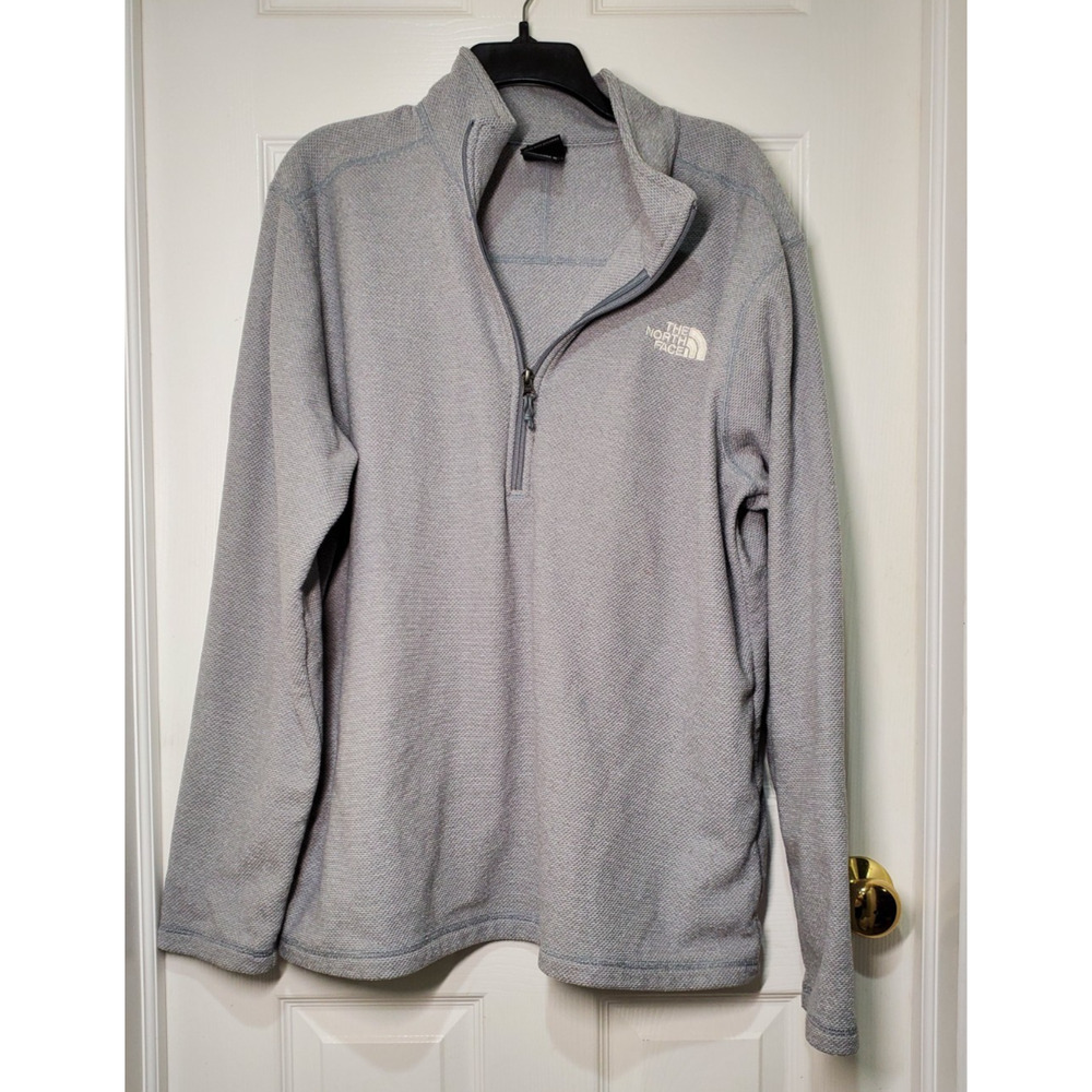 The North Face Men’s XL Gray 1/4 Zip Pullover Fleece Lightweight Outdoor